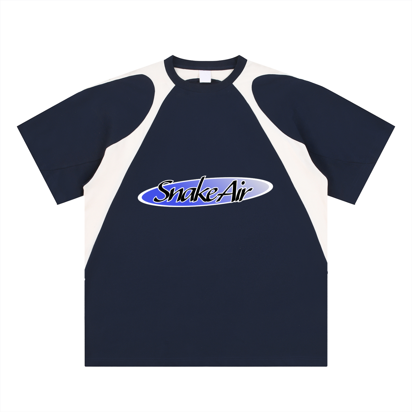 Contrast Panel Cotton T-Shirt