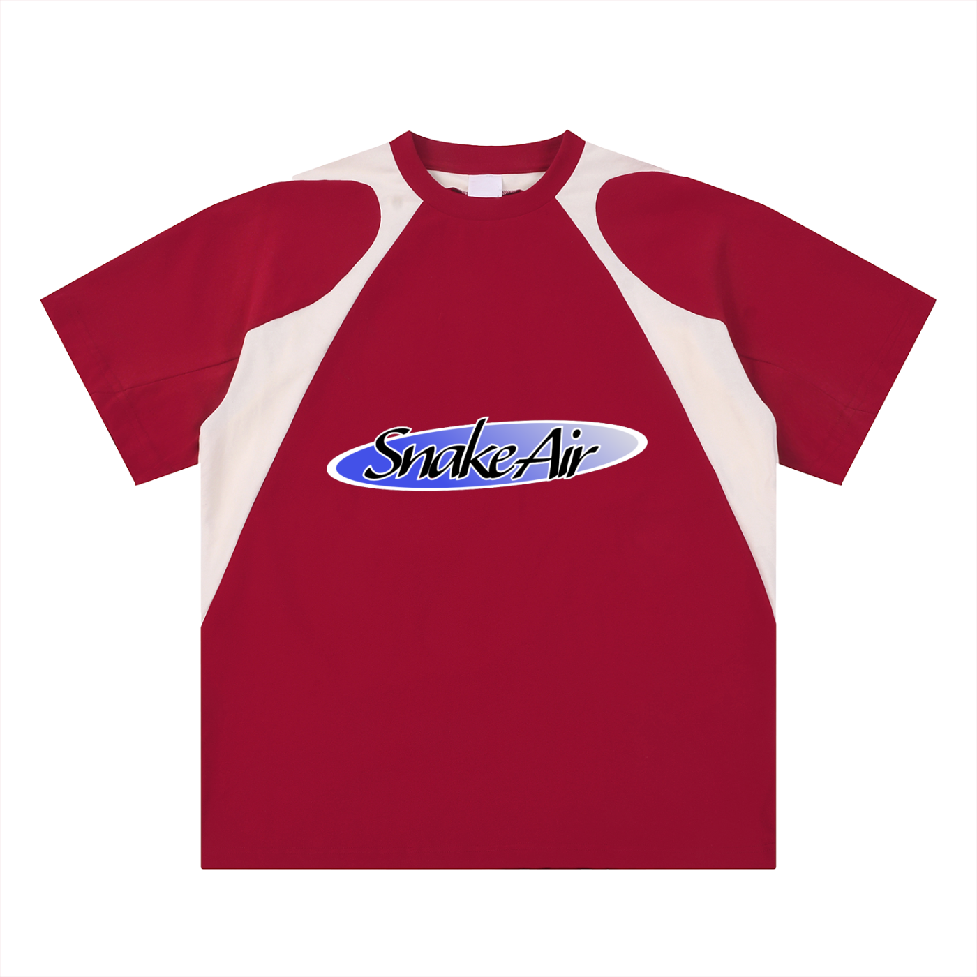 Contrast Panel Cotton T-Shirt