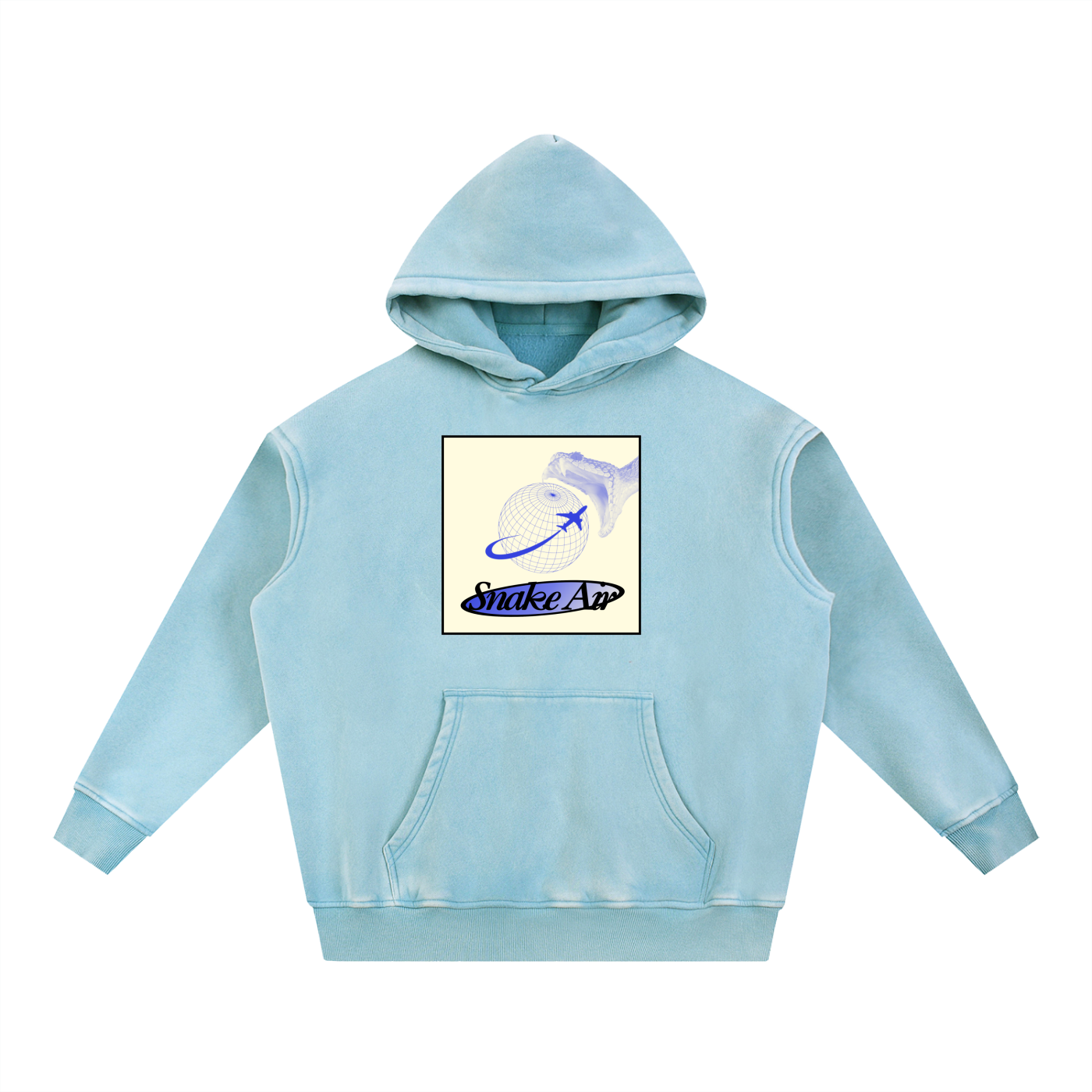 Snow Wash Fleece Oversize Hoodie