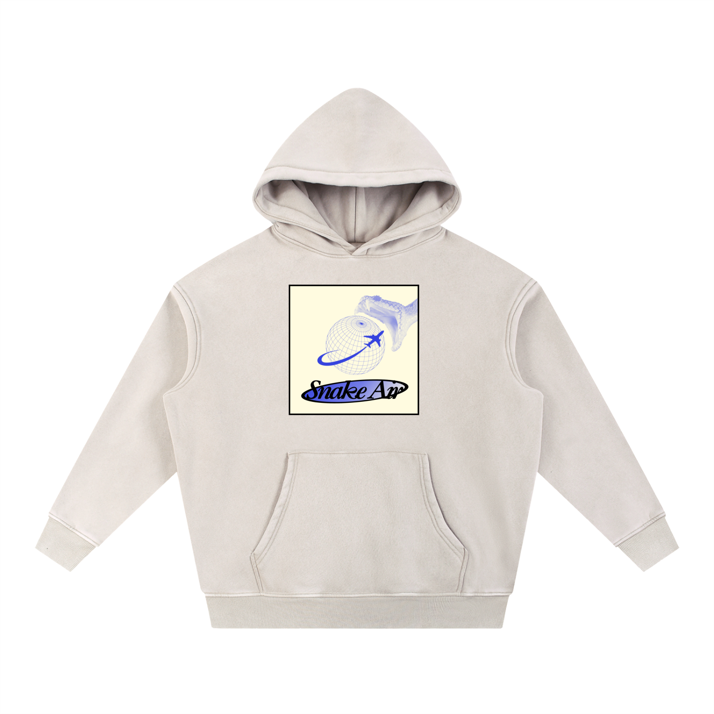 Snow Wash Fleece Oversize Hoodie