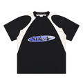 Contrast Panel Cotton T-Shirt