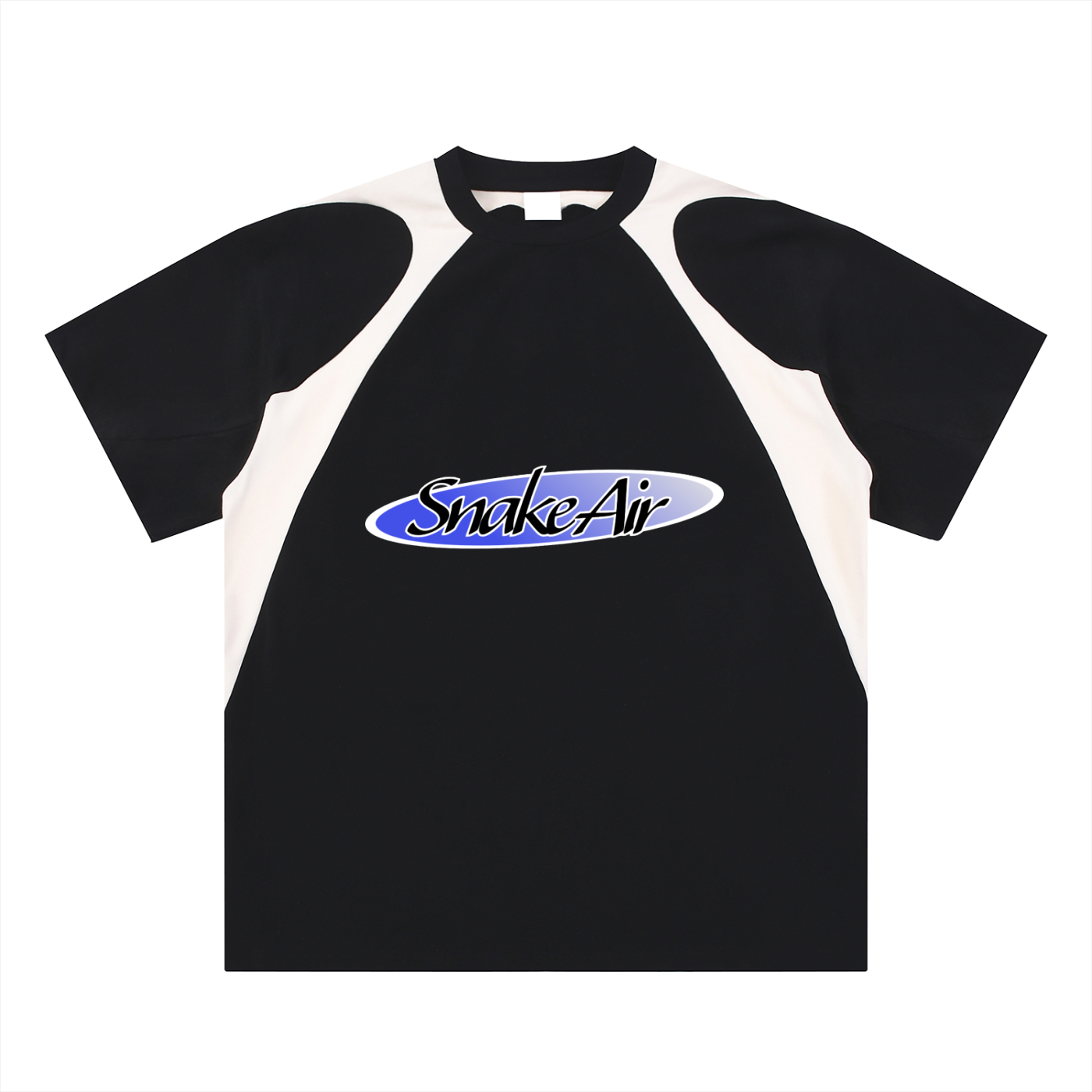 Contrast Panel Cotton T-Shirt